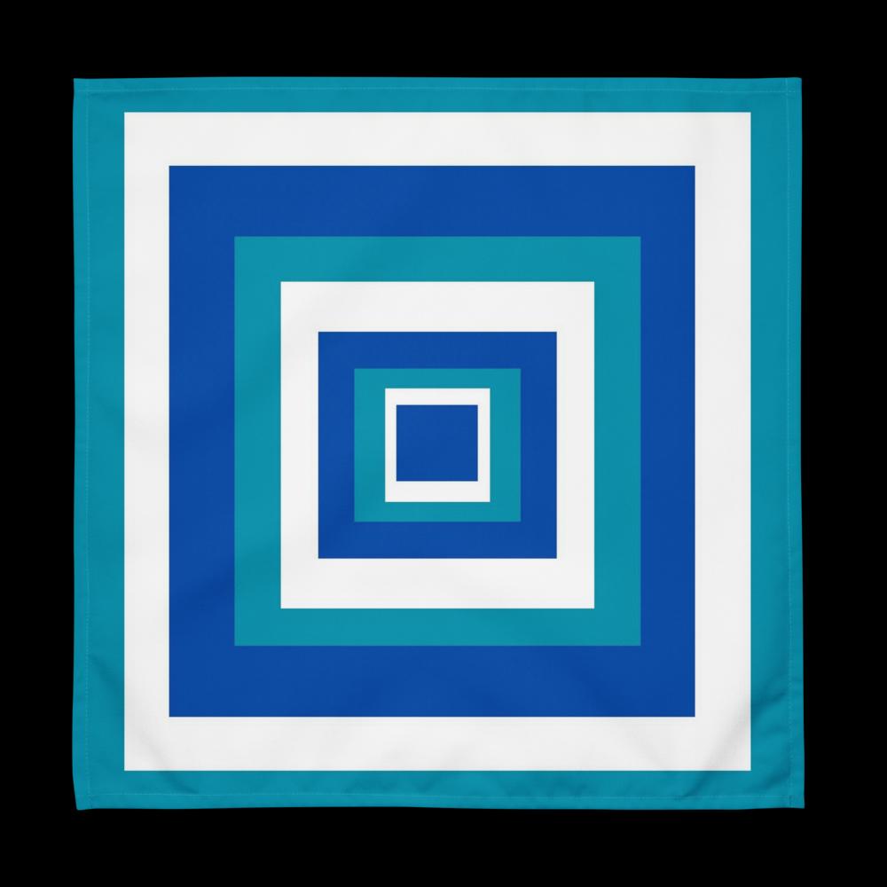 White, Blue & Teal Abstract Cloth Napkin Set – 4 Reusable 20x20” Fabric Napkins for Elegant Table Décor