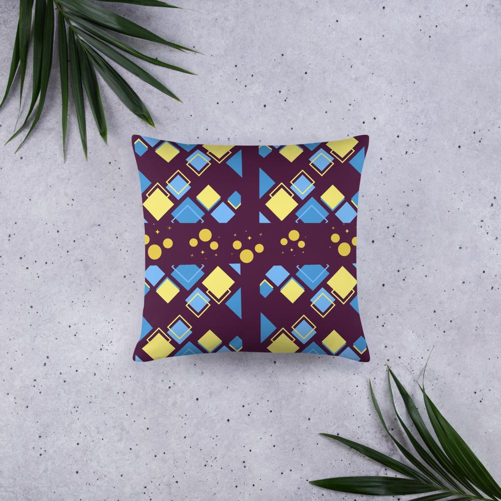 Bold Modern Throw Pillow – 18x18 Decorative Accent Cushion for Contemporary Living Room and Bedroom Décor