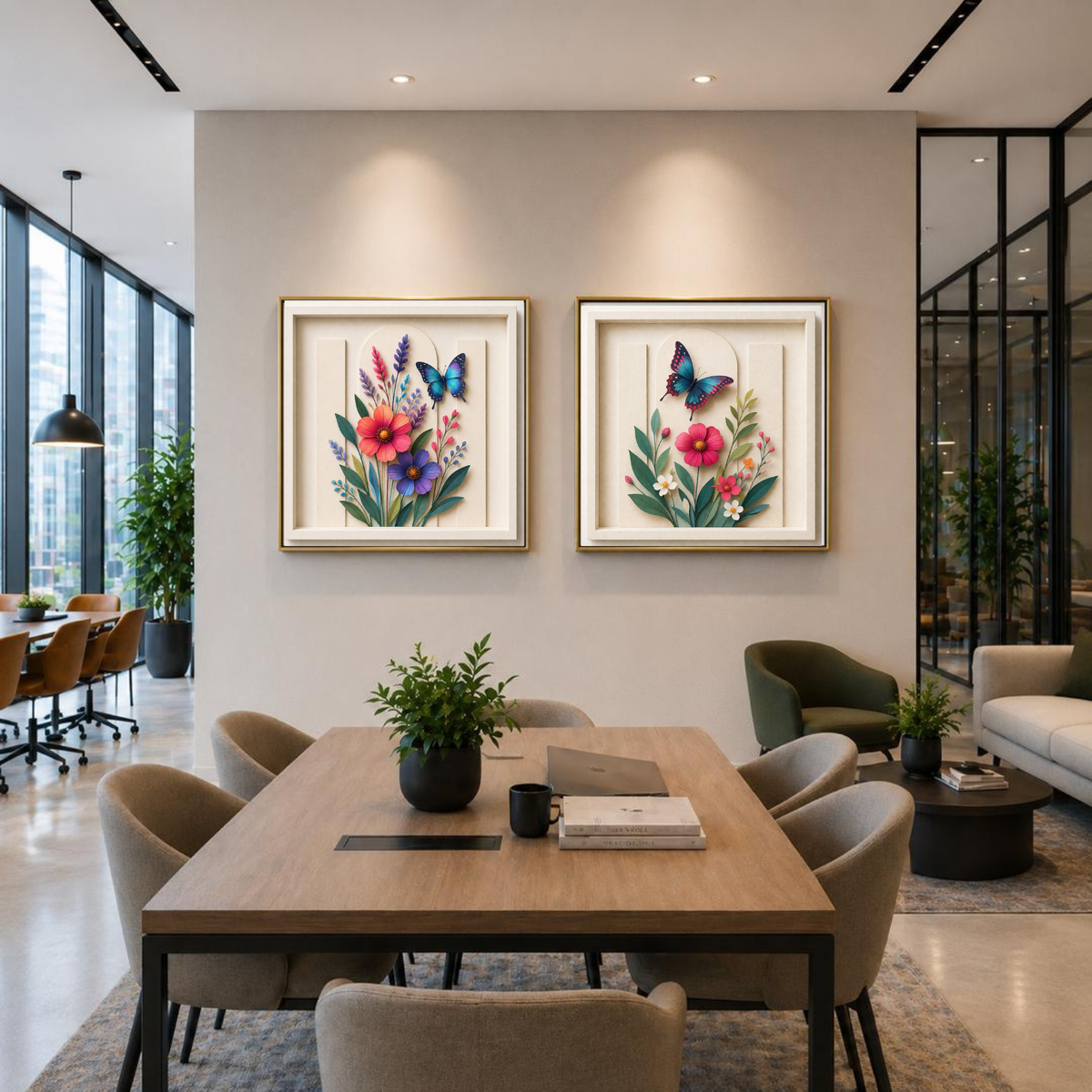 Luxury Sculptural Floral Wall Art Collection – Elegant Botanical Digital Prints for Homes, Hotels, Restaurants, Airbnbs & Modern Commercial Interiors