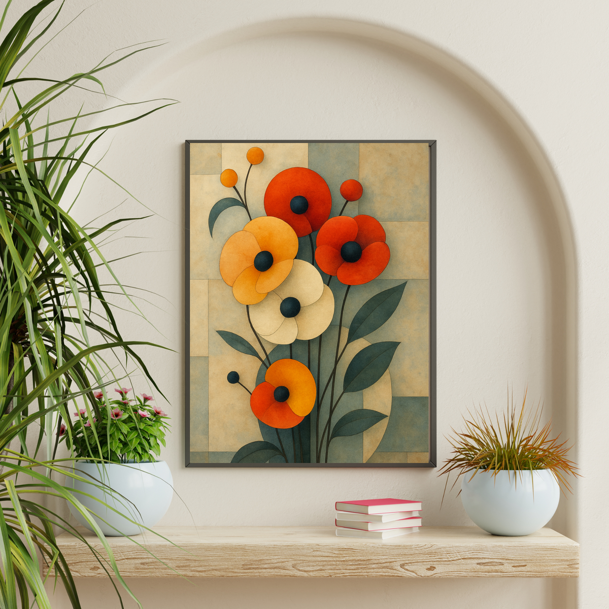 Botanical Floral Wall Art Set of 2 – Colorful Digital Prints (16x20, 18x24, 24x36)