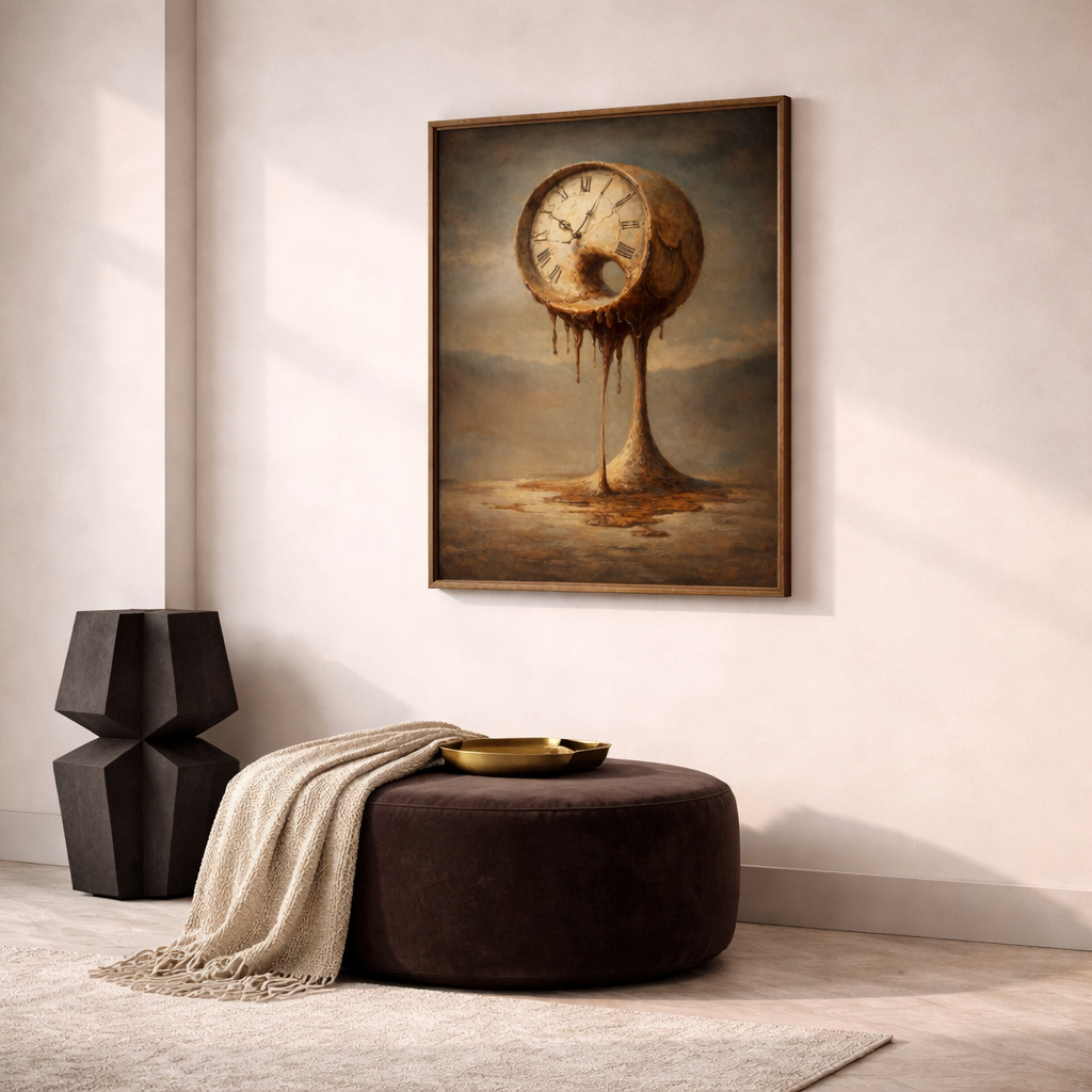 Steampunk Clock Wall Art Set – Vintage Time Concept Printable – Industrial Surreal Digital Download (11x14, 16x20, 18x24, 24x36)