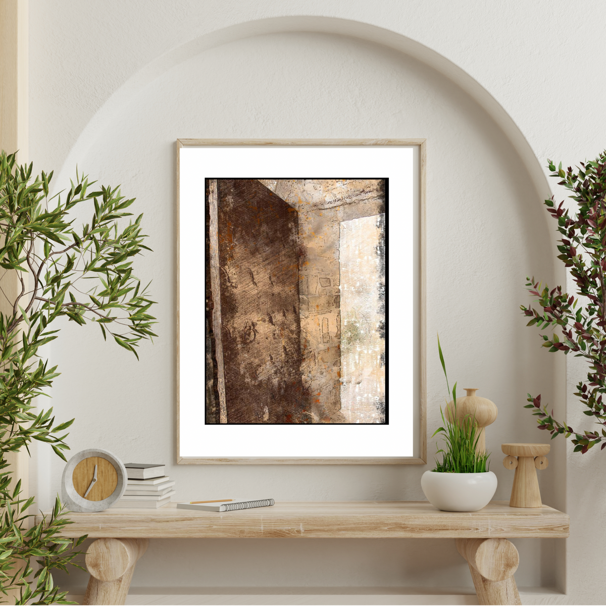 Vintage Earth-Toned Wall Art – 3-Piece Digital Download Set (16x20, 18x24, 24x36 Inches)