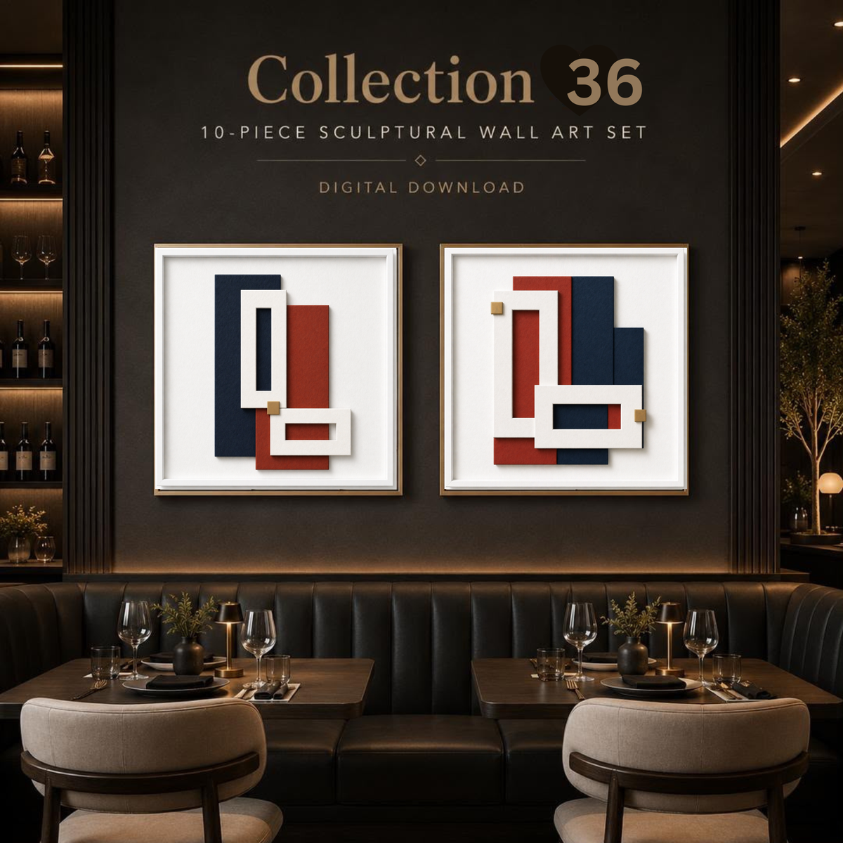 10-Piece Modern Abstract Wall Art Bundle | Luxury Printable Gallery Set | Instant Digital Download | 10 Printable Artworks | 4 Sizes Included