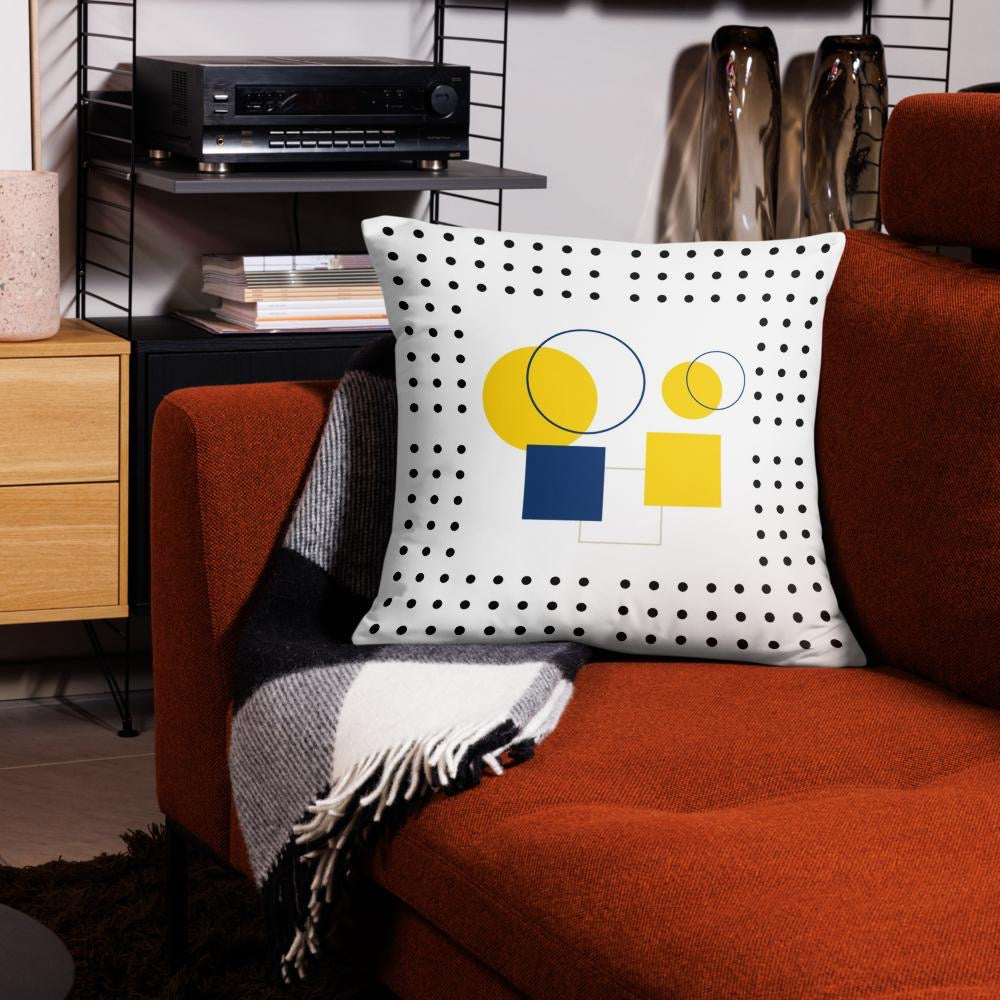 Bohemian Style Decorative Pillow – 22x22 Large Accent Cushion for Eclectic Modern Home Décor