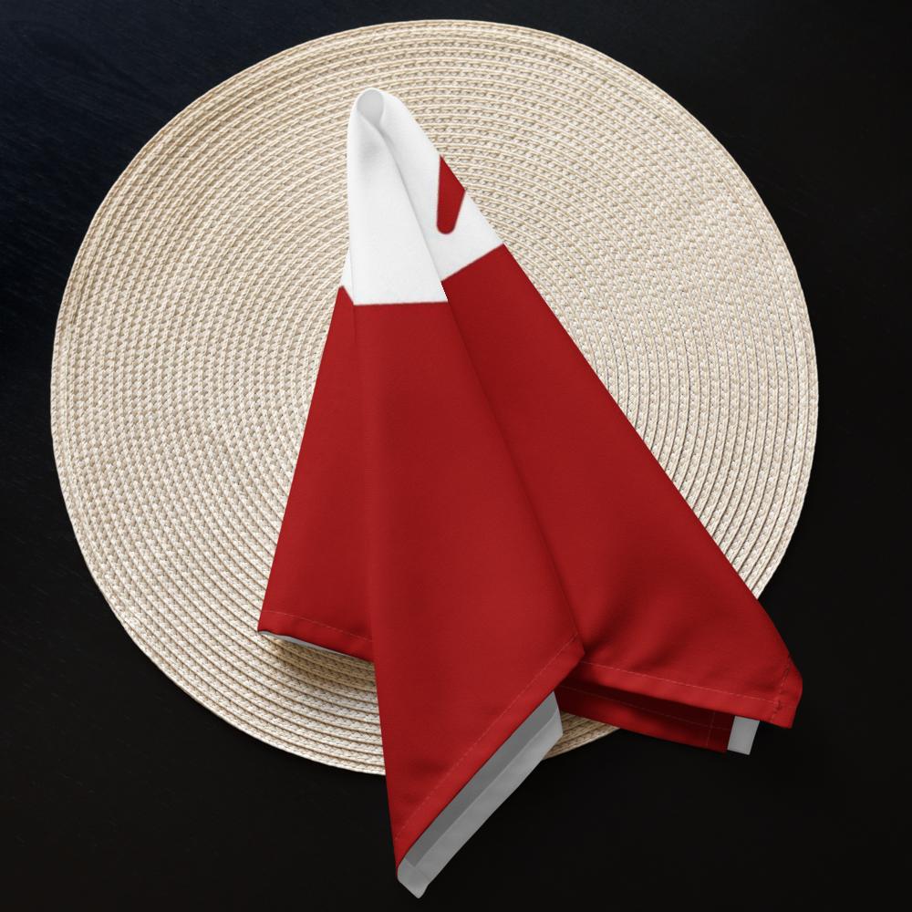 Title: Red & White Festive Cloth Napkin Set (4) — 20 x 20 in Reusable Christmas Table Linens