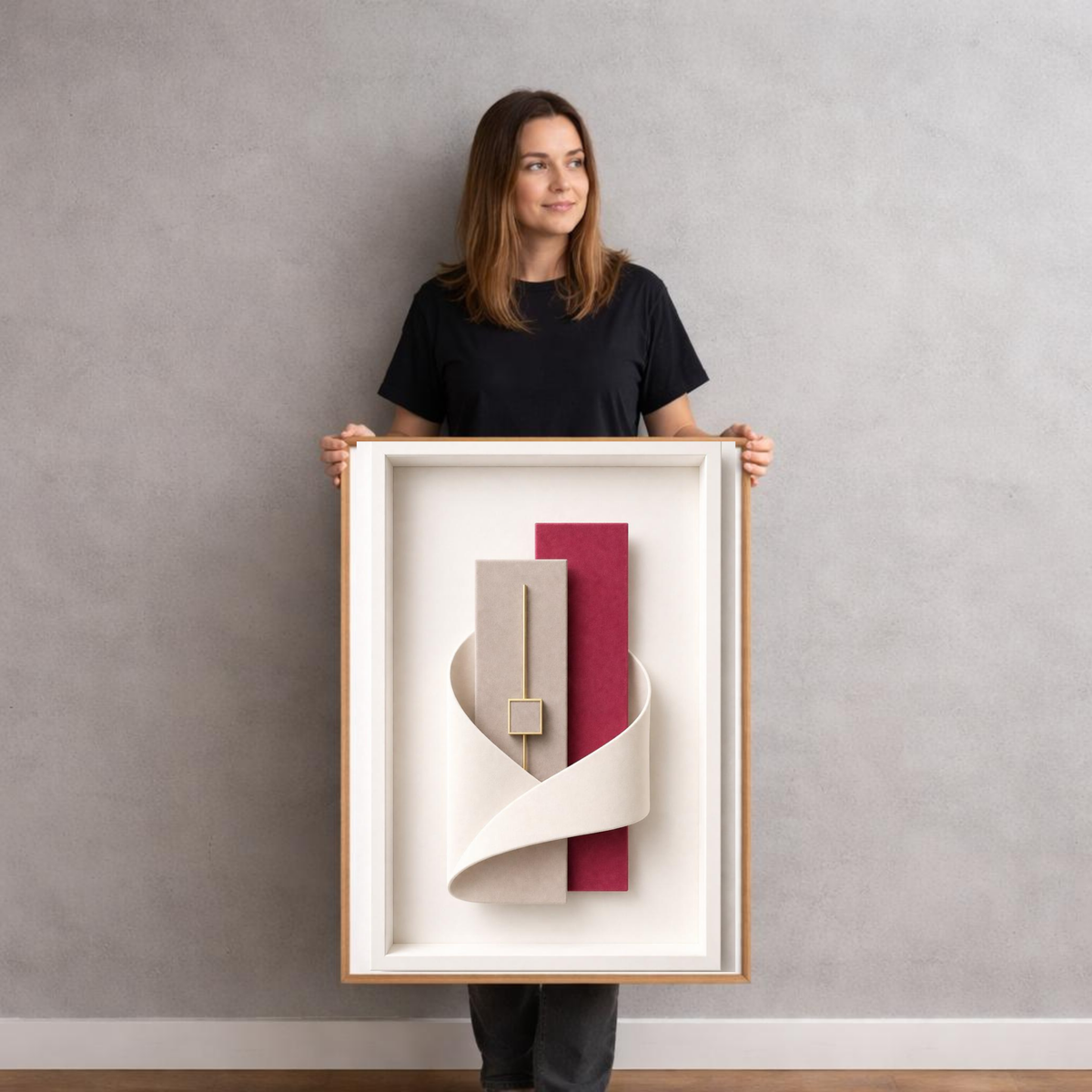 Luxury Abstract Wall Art Set – Modern Sculptural Digital Prints in Portrait & Square Sizes | Elegant Contemporary Wall Décor for Homes, Hotels & Offices