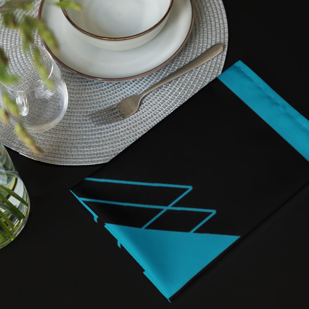 Elegant Black & Blue Cloth Napkin Set (4 Pack, 20x20”) – Reusable Table Napkins for Dinner Parties & Home Décor