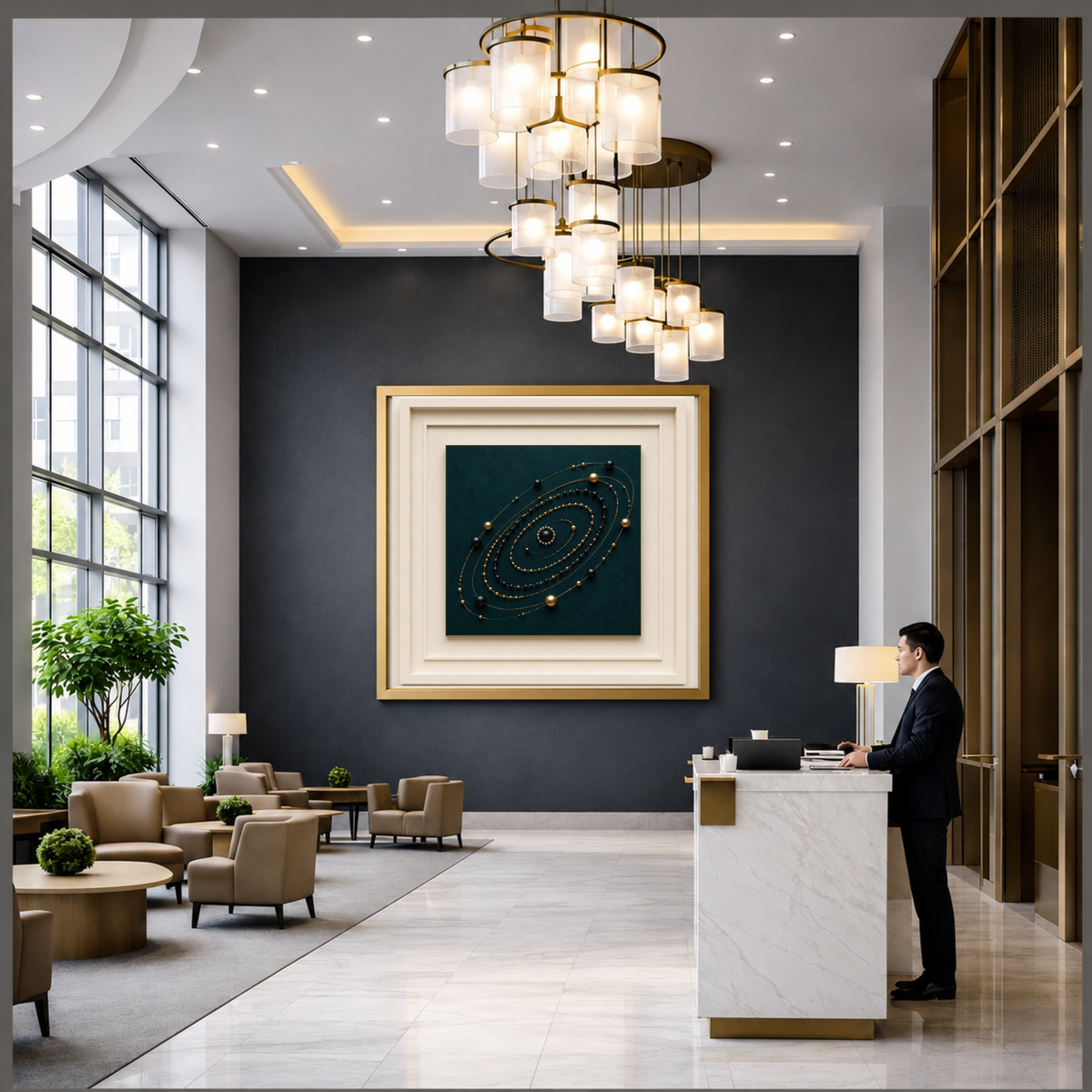 Luxury Abstract Wall Art Set – Elegant Contemporary Digital Prints for Homes, Hotels, Restaurants, Offices & Airbnbs