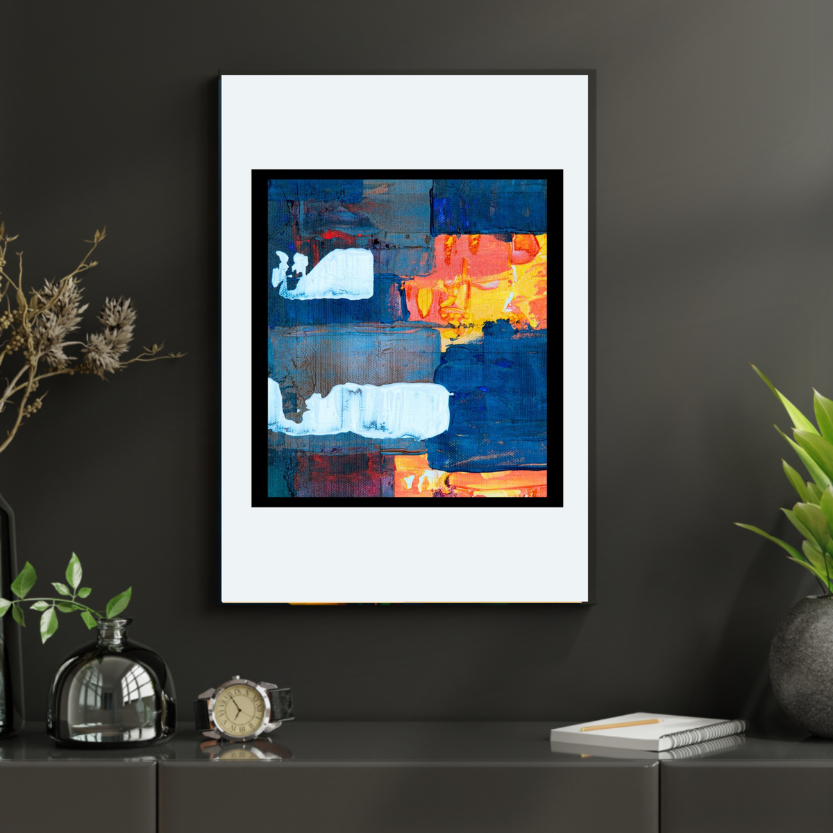 Bold Abstract Wall Art on White – 4 Piece Digital Download Bundle (16x20, 18x24, 24x36 Inches)