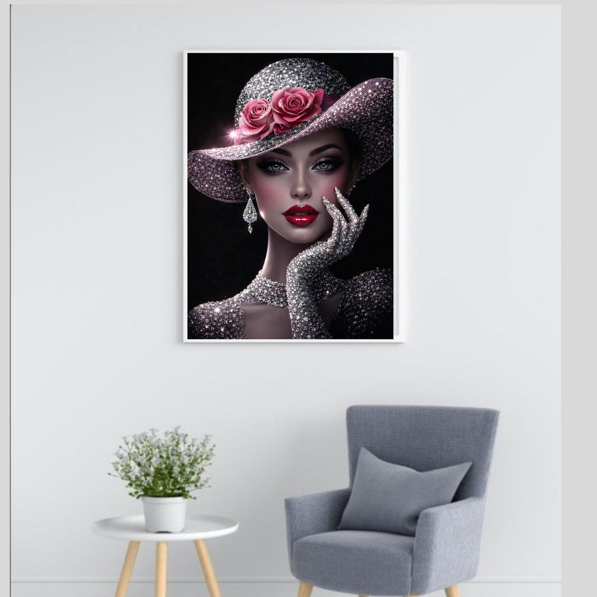 Fashion-Inspired Pink Rose Wall Art Set (2 Prints) – Instant Download, Print Today