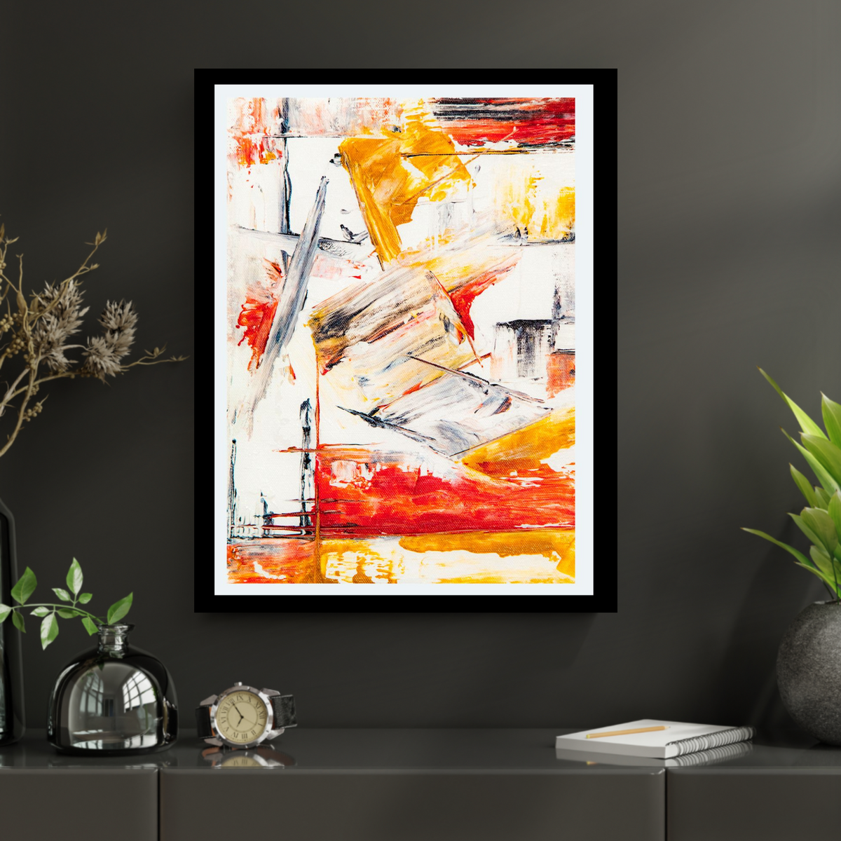 Colorful Abstract Wall Art – 4-Piece Digital Download Set (16x20, 18x24, 24x36 Inches)