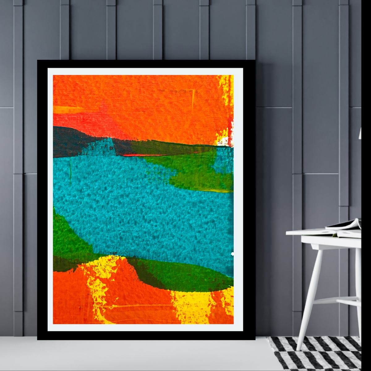 Colorful Abstract Wall Art – 4-Piece Digital Download Set (16x20, 18x24, 24x36 Inches)