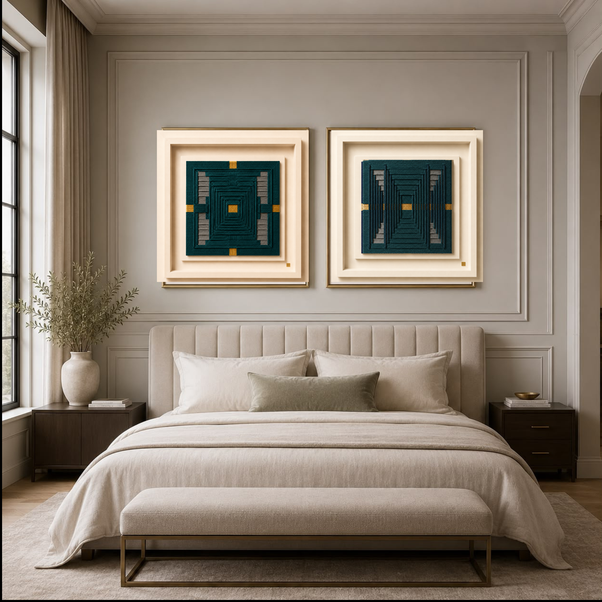 10-Piece Square Abstract Wall Art Bundle | Luxury Printable Gallery Set | Instant Digital Download | 10 Printable Artworks | 4 Sizes Included