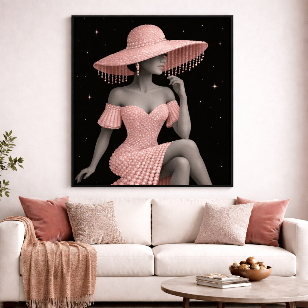 Elegant Pink Fashion Wall Art Set of 3 – Luxury Feminine Portrait Prints, Vintage Glam Decor, Digital Download