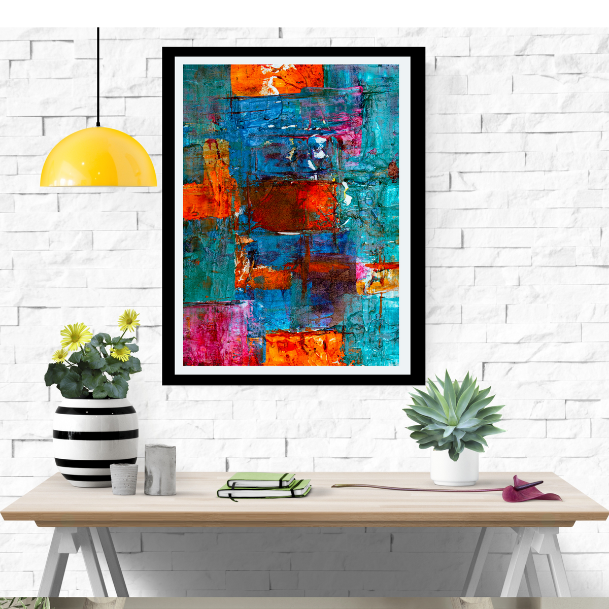 Colorful Abstract Wall Art – 4-Piece Digital Download Set (16x20, 18x24, 24x36 Inches)