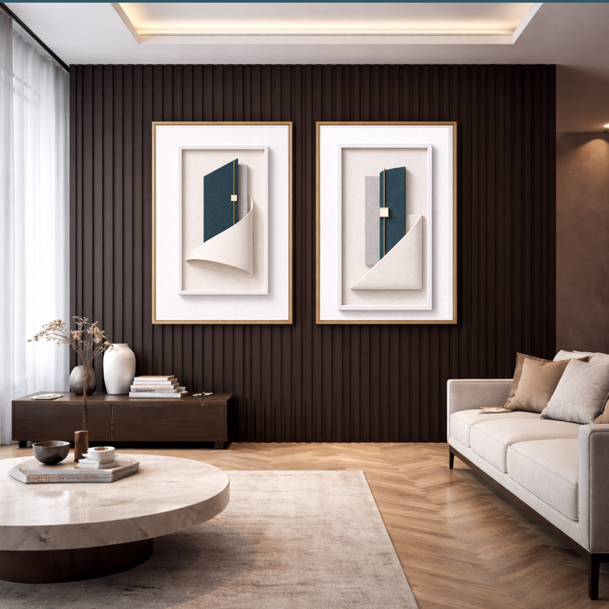 Luxury Sculptural Wall Art System (40-Piece Collection) – Cohesive Abstract Digital Download for Homes, Hotels, Airbnbs,         Offices & More