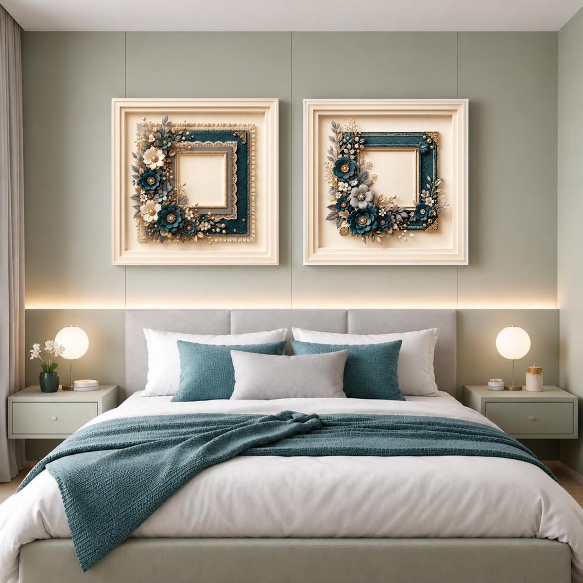 Luxury Sculptural Floral Wall Art Set of 10 | Unique Premium Square Botanical Gallery Collection | Modern Digital Download | 40 Printable Files