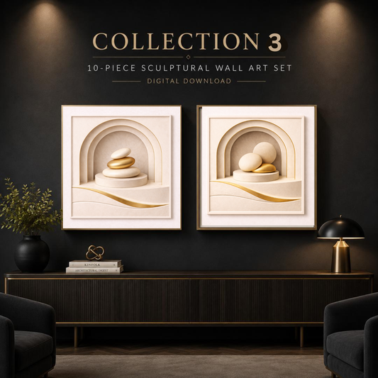 10-Piece Elegant Abstract Wall Art Bundle | Luxury Printable Gallery Set | Instant Digital Download | 10 Printable Artworks | 4 Sizes Included