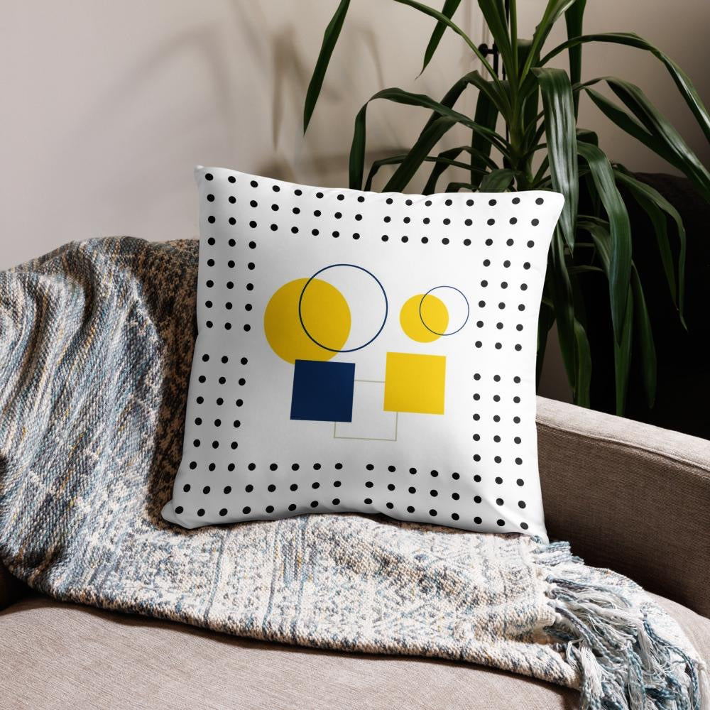 Bohemian Style Decorative Pillow – 22x22 Large Accent Cushion for Eclectic Modern Home Décor
