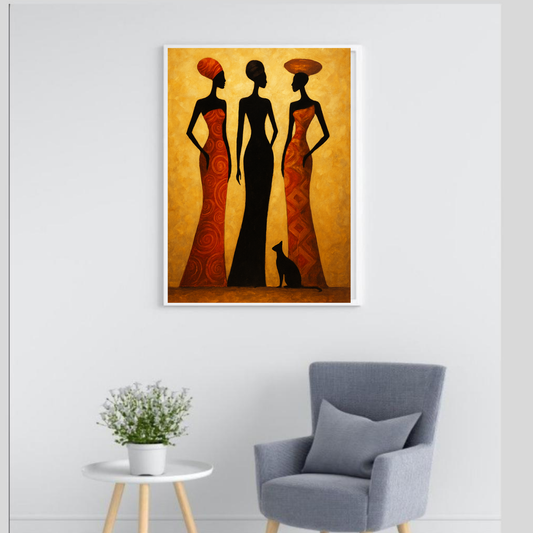 African-Inspired Portrait Canvas Art – 2-Piece Digital Wall Set