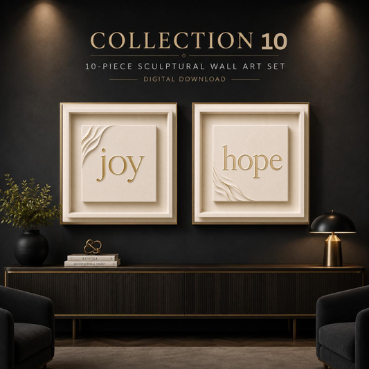 Luxury Cream & Gold Typography Wall Art Set – Elegant Inspirational Digital Prints for Homes, Hotels, Restaurants, Offices & Airbnbs