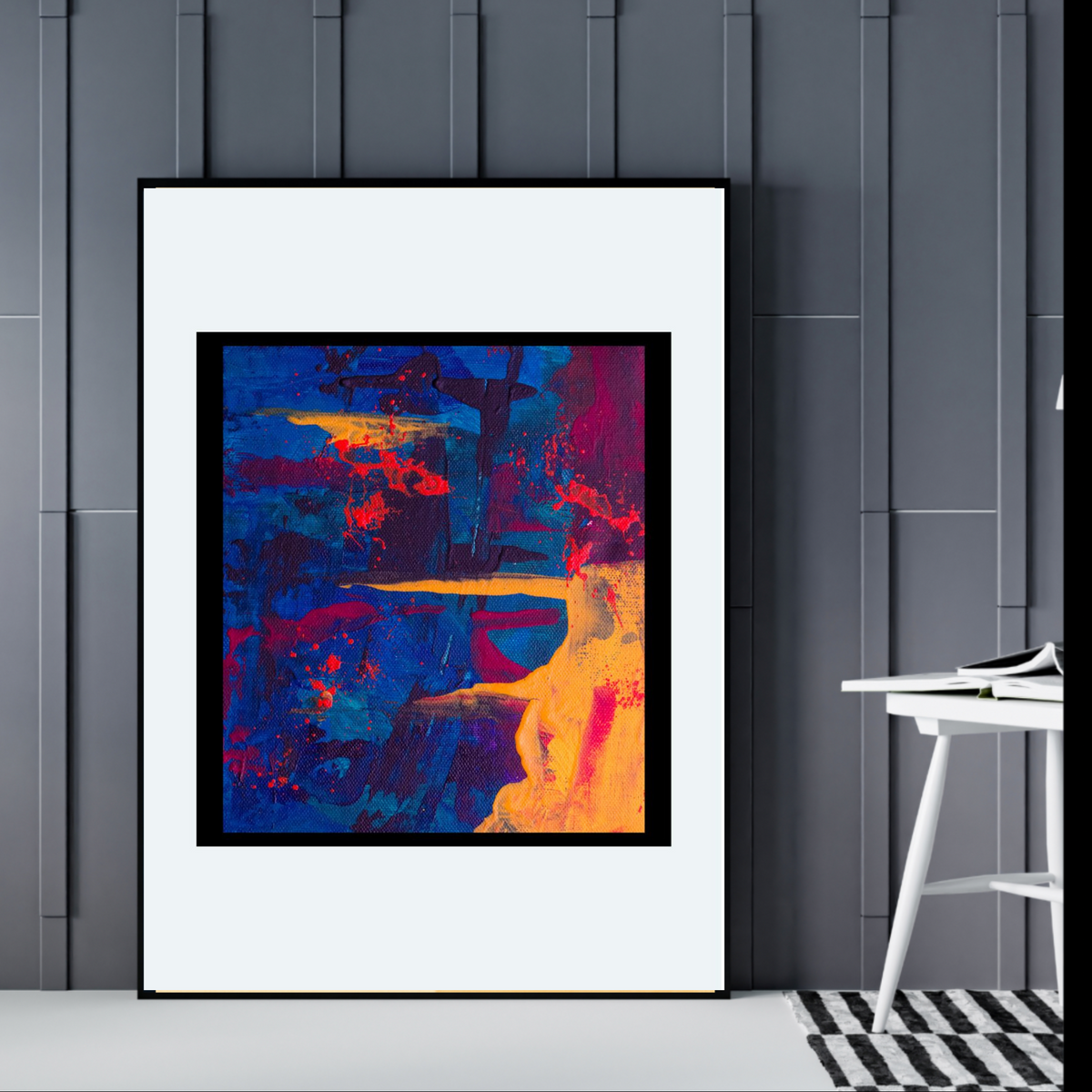 Bold Abstract Wall Art on White – 4 Piece Digital Download Bundle (16x20, 18x24, 24x36 Inches)