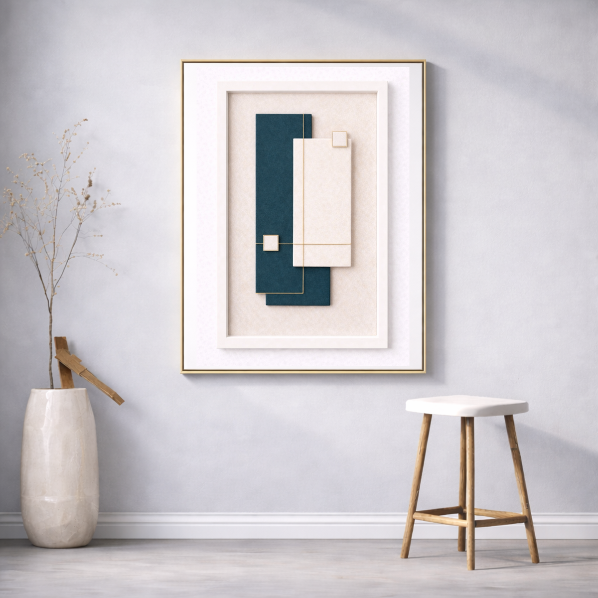 Luxury Sculptural Wall Art System – 40-Piece Architectural Abstract Print Collection for Homes, Hotels, Offices, Airbnb, Restaurants & More