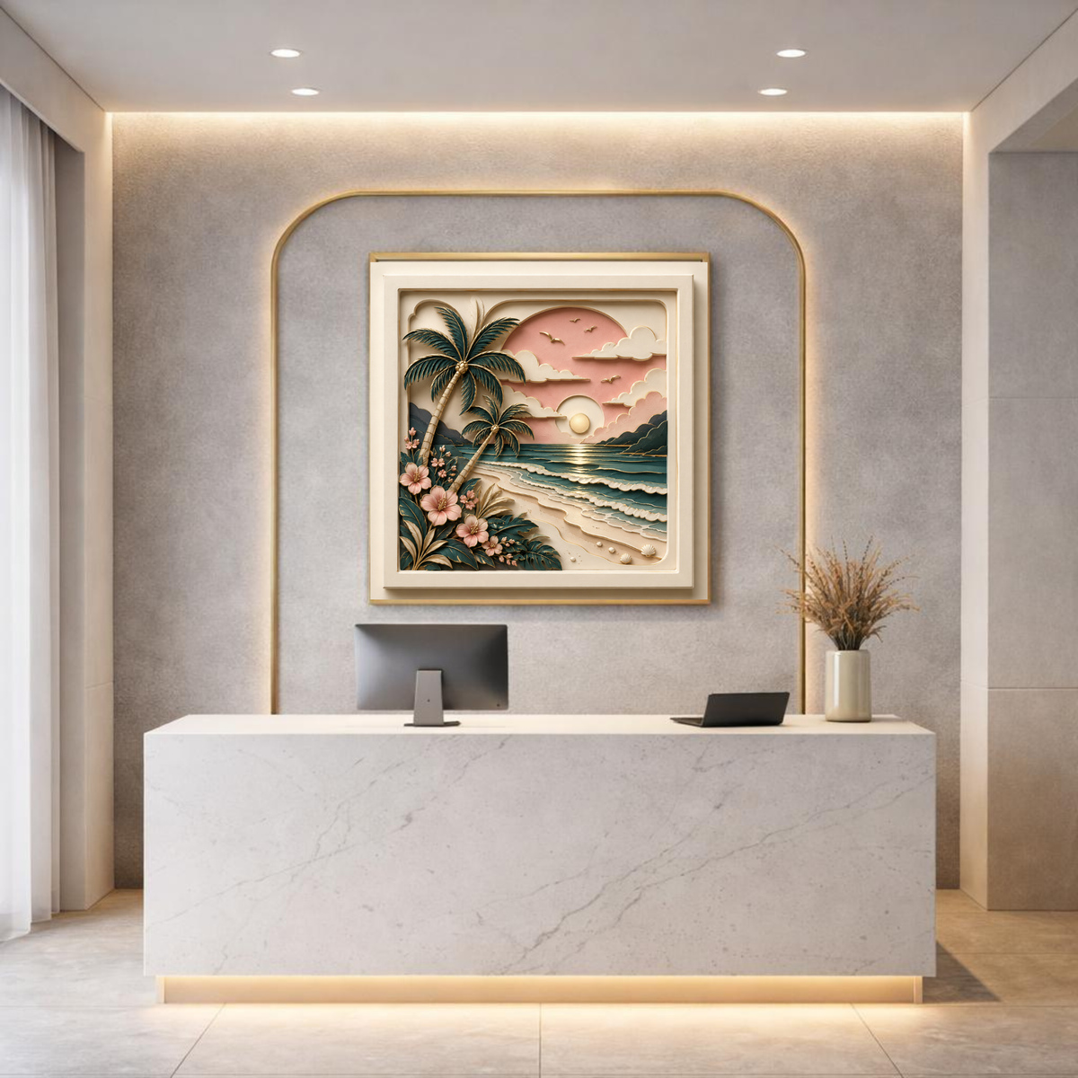 Set of 10 Sculptural Nature-Inspired Wall Art Prints | Ocean, Forest, River & Sunset Abstract Gallery Set | Instant Download Wall Art for Homes, Hotels, Airbnbs, Offices & Restaurants