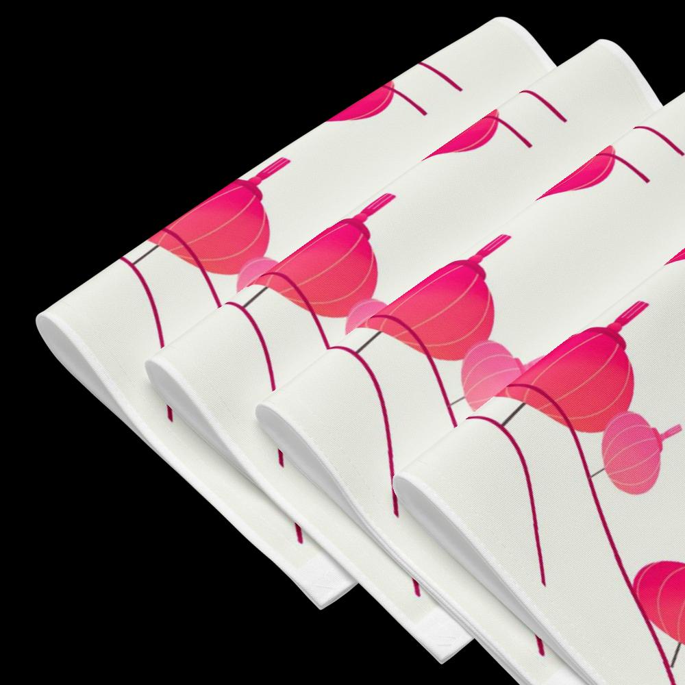 White & Pink Abstract Placemat Set – 4-Pack 18x14 Decorative Table Placemats