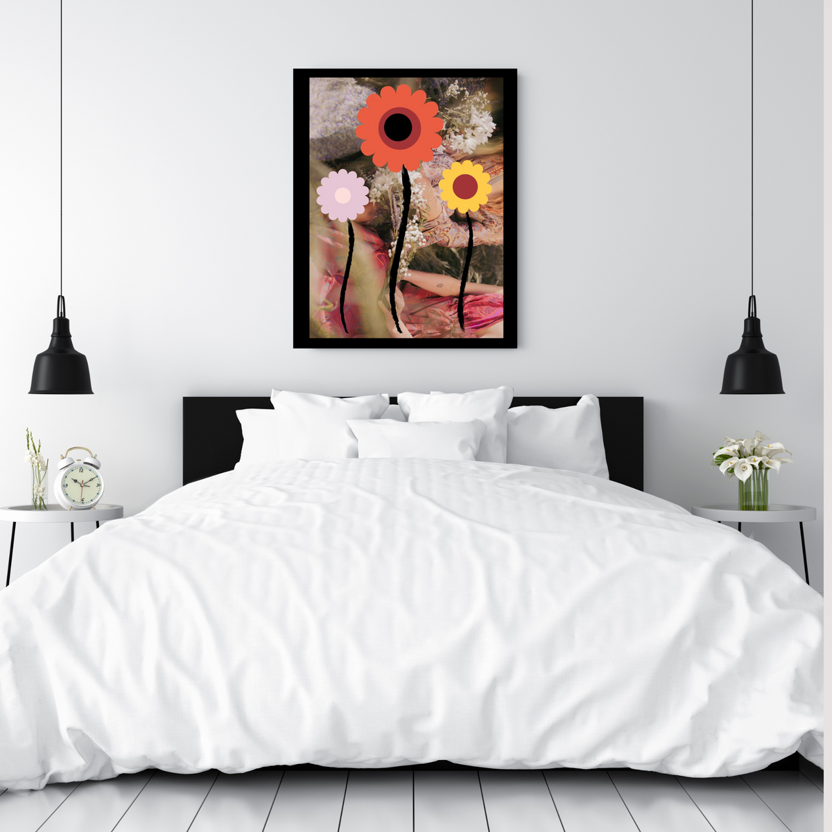 3-Piece Floral Wall Art Bundle – Portrait Multicolored Backgrounds with Flowers (Digital Download, 3 Sizes Each)