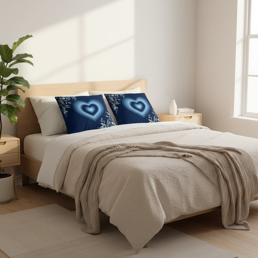 “Elegant Blue Designer Throw Pillow – 18x18 Premium Decorative Cushion for Modern Living Spaces”
