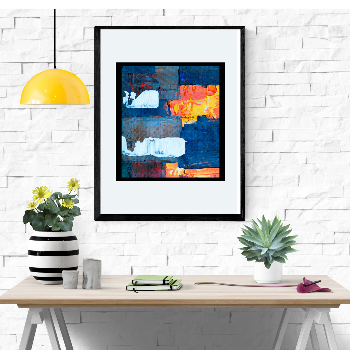 Bold Abstract Wall Art on White – 4 Piece Digital Download Bundle (16x20, 18x24, 24x36 Inches)