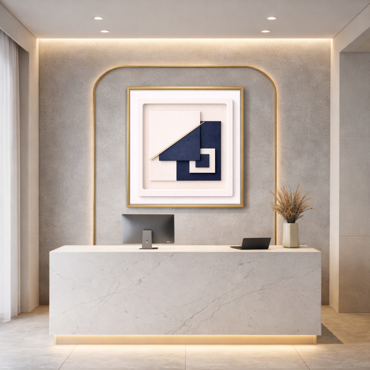 Luxury Sculptural Wall Art System – 40-Piece Architectural Abstract Print Collection for Homes, Hotels, Offices, Airbnb, Restaurants & More