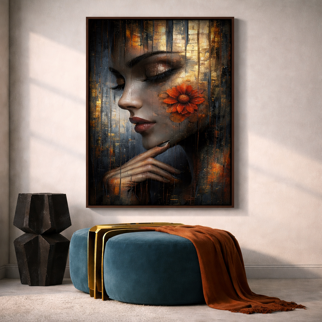 Luxury Abstract Portrait Wall Art Set – Modern Feminine Face Printable Decor – Contemporary Gallery Digital Download (11x14, 16x20, 18x24, 24x36)