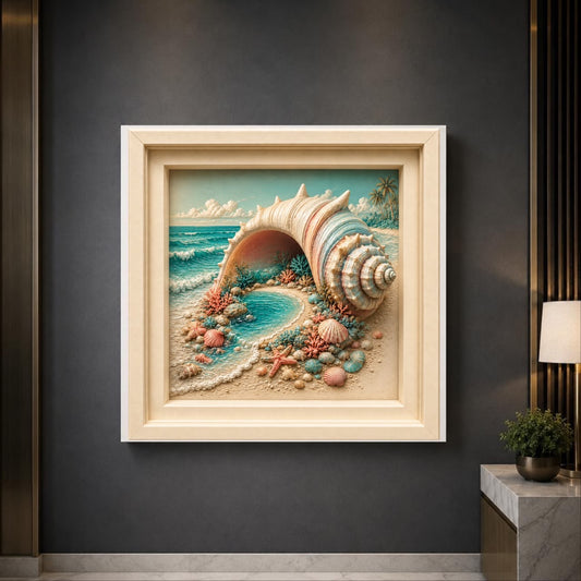 Luxury Sculptural Coastal Wall Art Set of 10 | Elegant Square Ocean-Inspired Gallery Collection | Premium Digital Download | 40 Printable Files