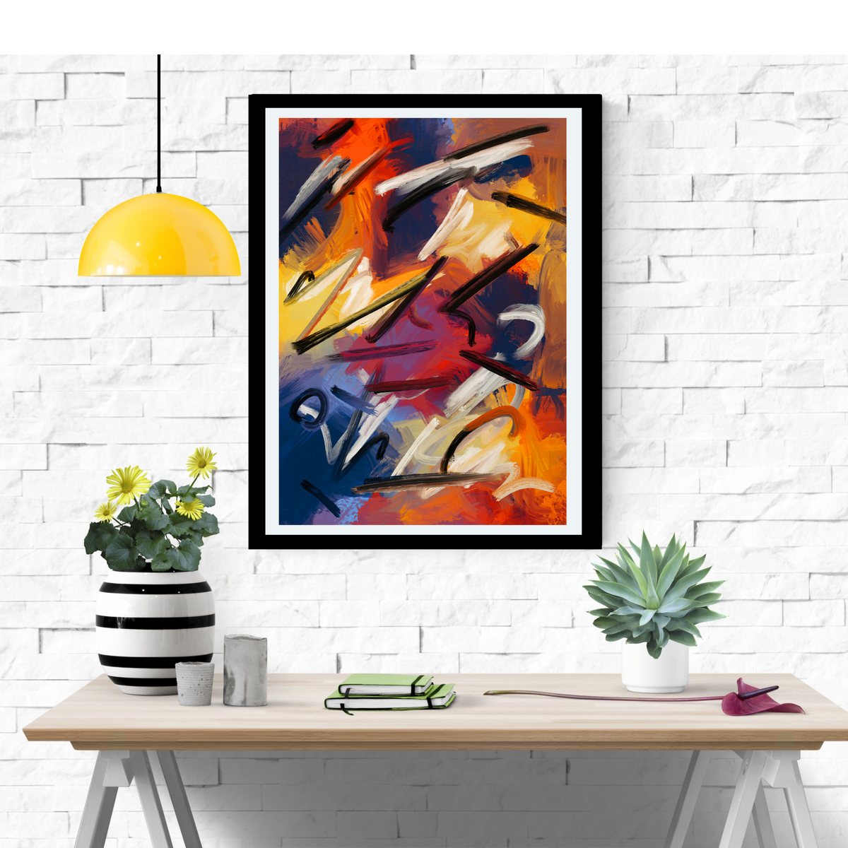 Colorful Abstract Wall Art – 4-Piece Digital Download Set (16x20, 18x24, 24x36 Inches)