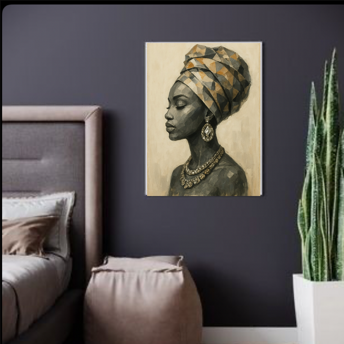 Modern Abstract Portrait Canvas Art – 2-Piece Digital Set