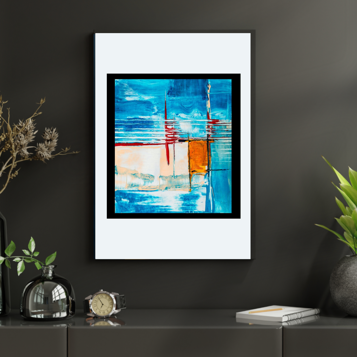 Bold Abstract Wall Art on White – 4 Piece Digital Download Bundle (16x20, 18x24, 24x36 Inches)