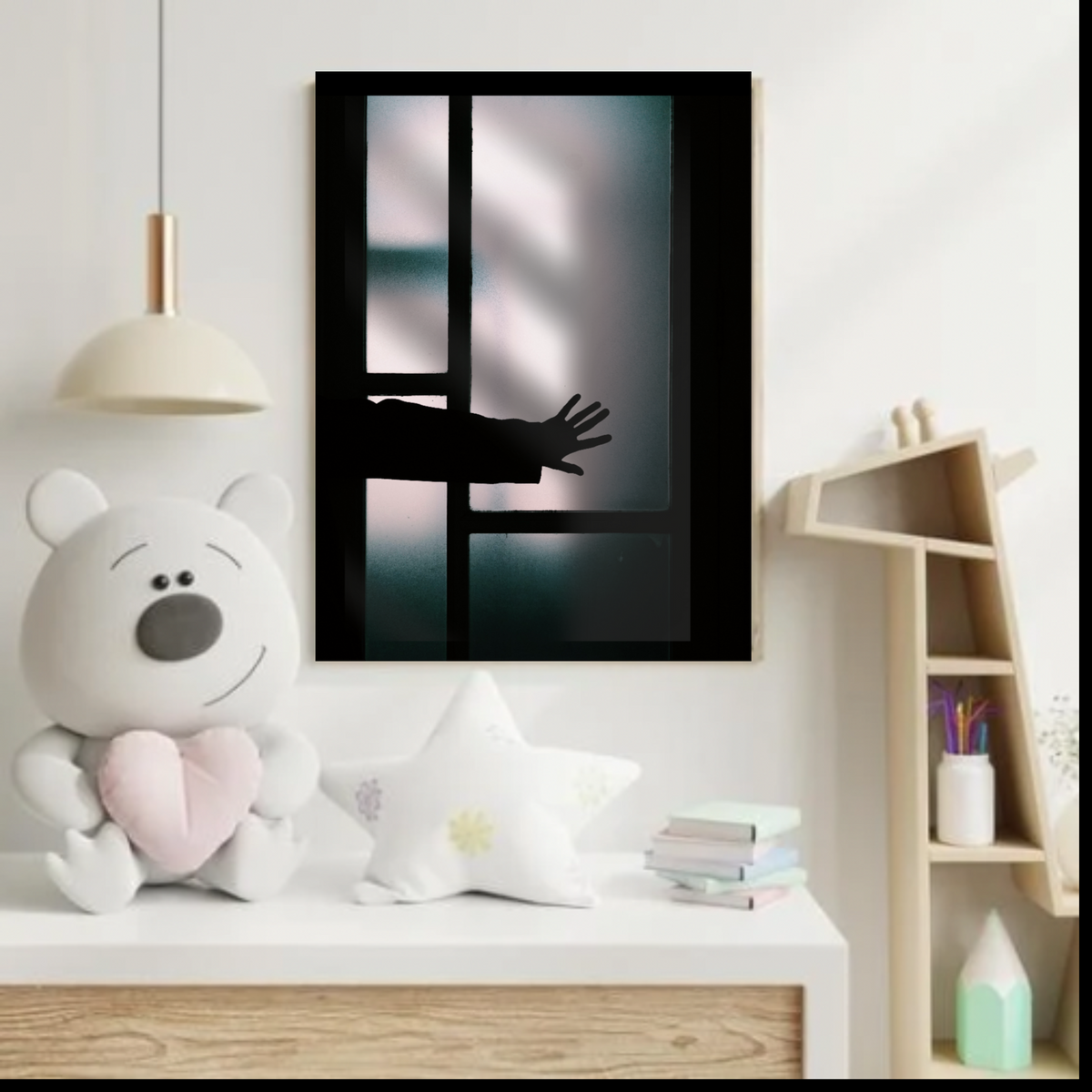 Black & White Creepy Halloween Wall Art Set – Digital Download Prints (3 Piece)