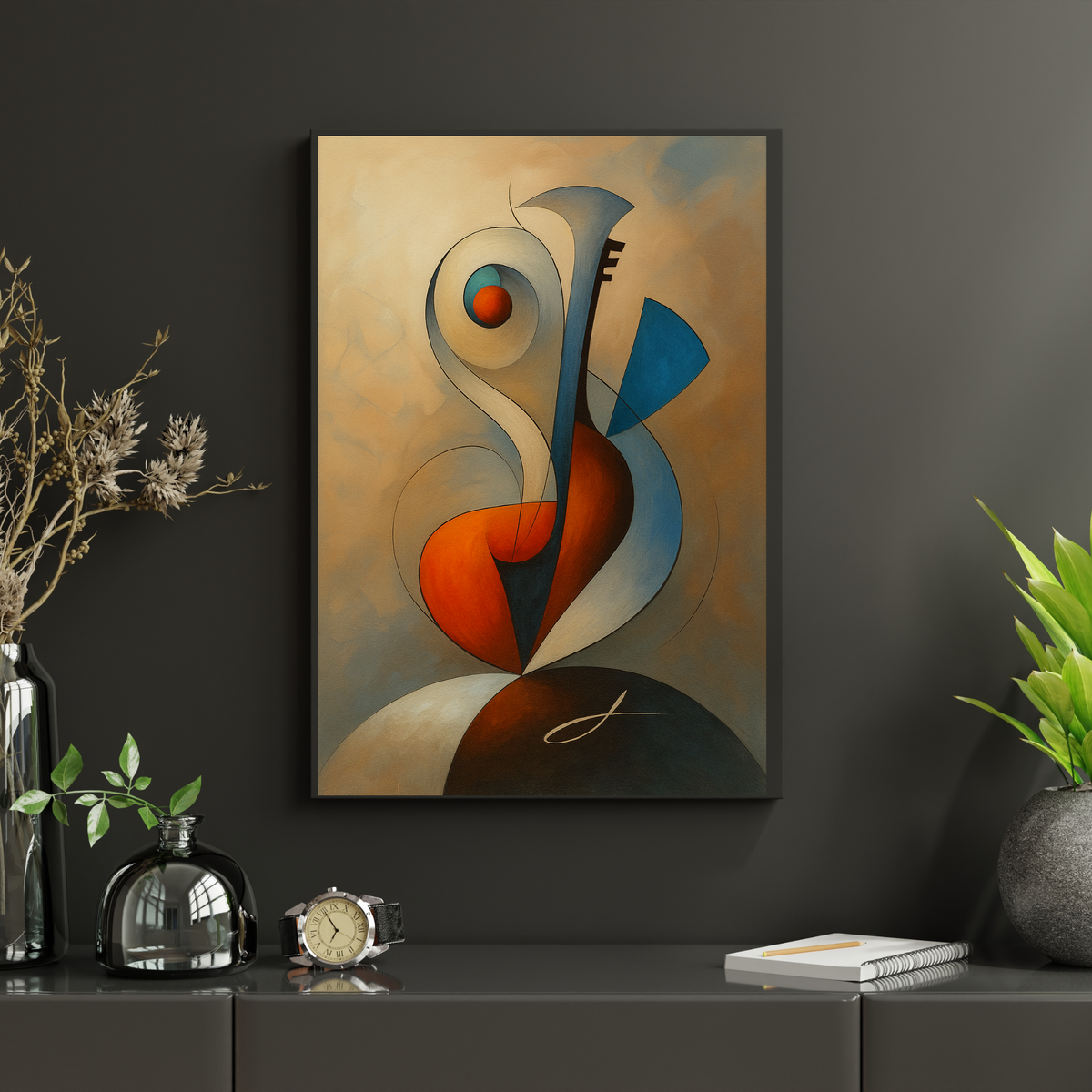 Musical Symbol Wall Art Printable – Elegant Minimalist Music Decor (3 Sizes)