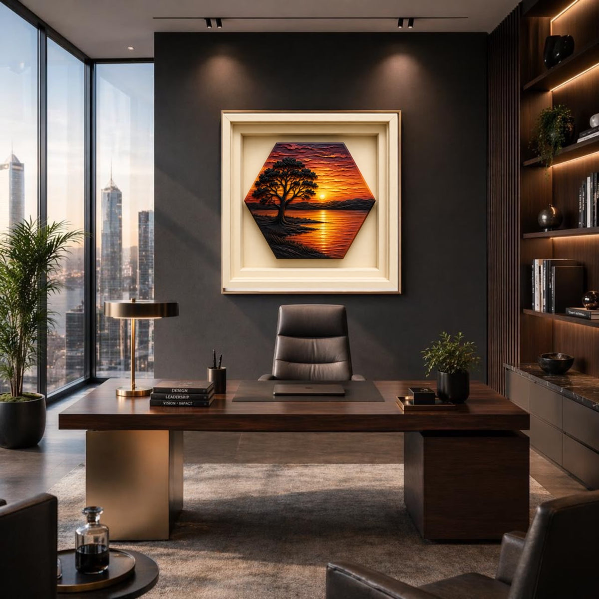 Luxury Sculptural Sunset Landscape Wall Art Set of 10 | Premium Square Nature Gallery Collection | Modern Digital Download | 40 Printable Files
