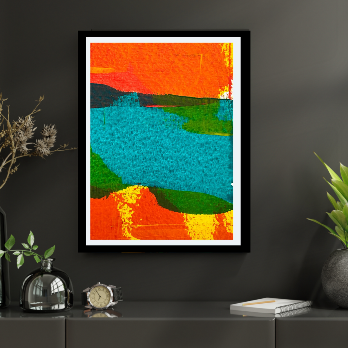 Colorful Abstract Wall Art – 4-Piece Digital Download Set (16x20, 18x24, 24x36 Inches)