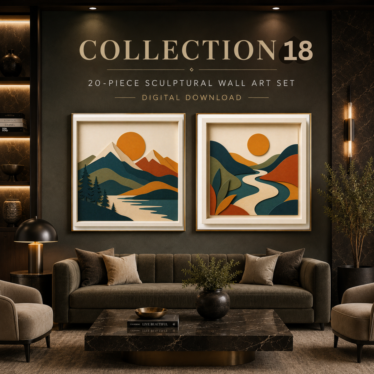 10-Piece Nature-Inspired Wall Art Bundle | Sunset & Coastal Printable Gallery Set | Instant Digital Download | 10 Printable Artworks | 4 Sizes Included