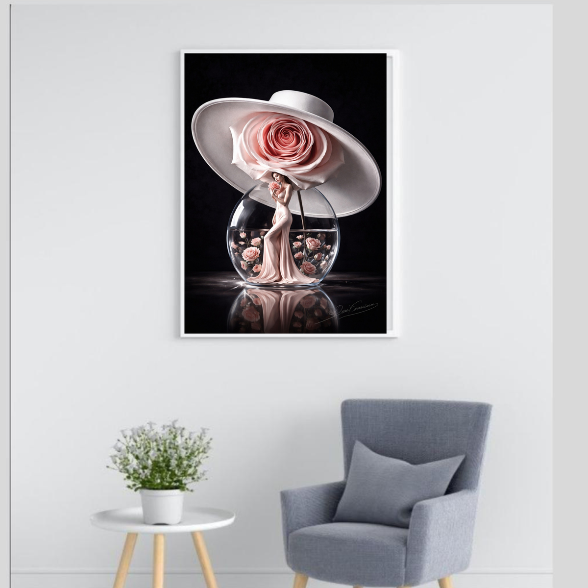 Fashion-Inspired Pink Rose Wall Art Set (2 Prints) – Instant Download, Print Today