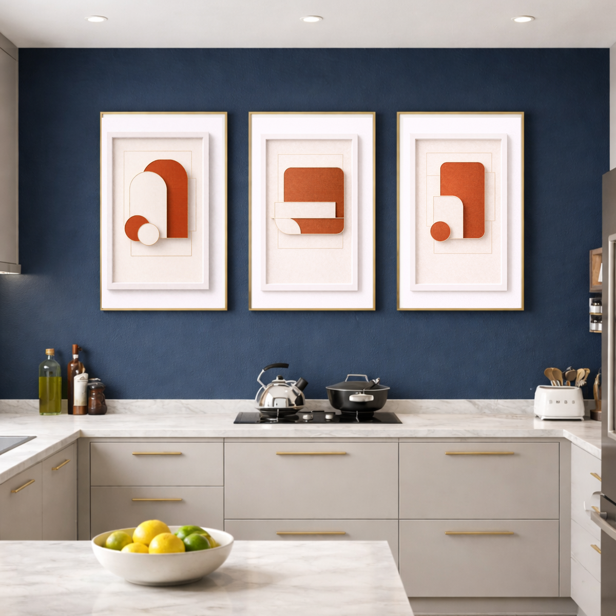 Luxury Sculptural Wall Art System – 40-Piece Architectural Abstract Print Collection for Homes, Hotels, Offices, Airbnb, Restaurants & More