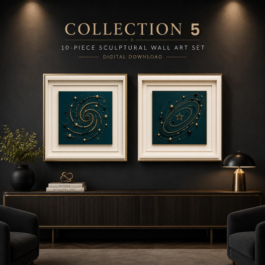 Luxury Abstract Wall Art Set – Elegant Contemporary Digital Prints for Homes, Hotels, Restaurants, Offices & Airbnbs
