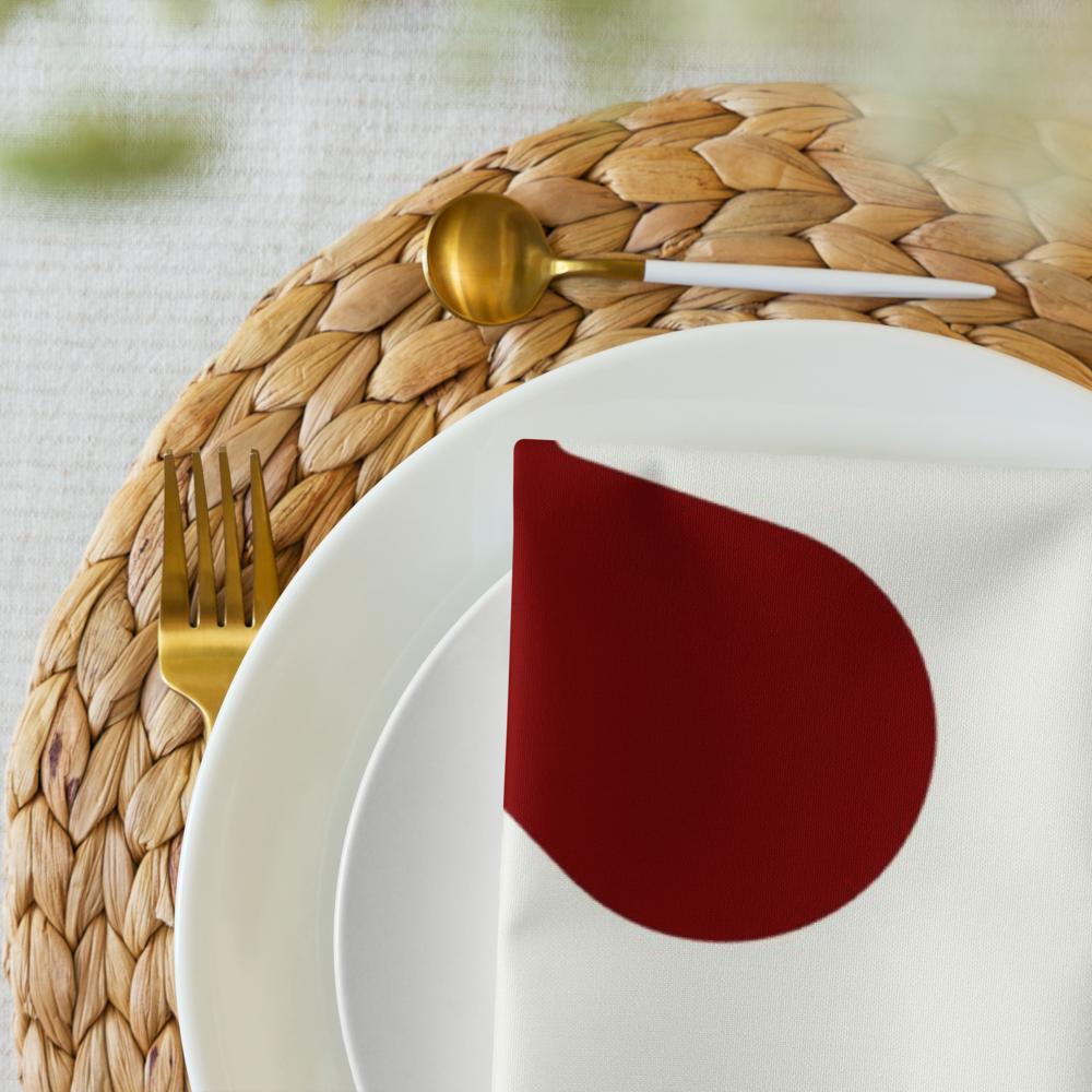 Red & White Holiday Cloth Napkin Set (4) — 20 x 20 in Reusable Christmas Dinner Napkins