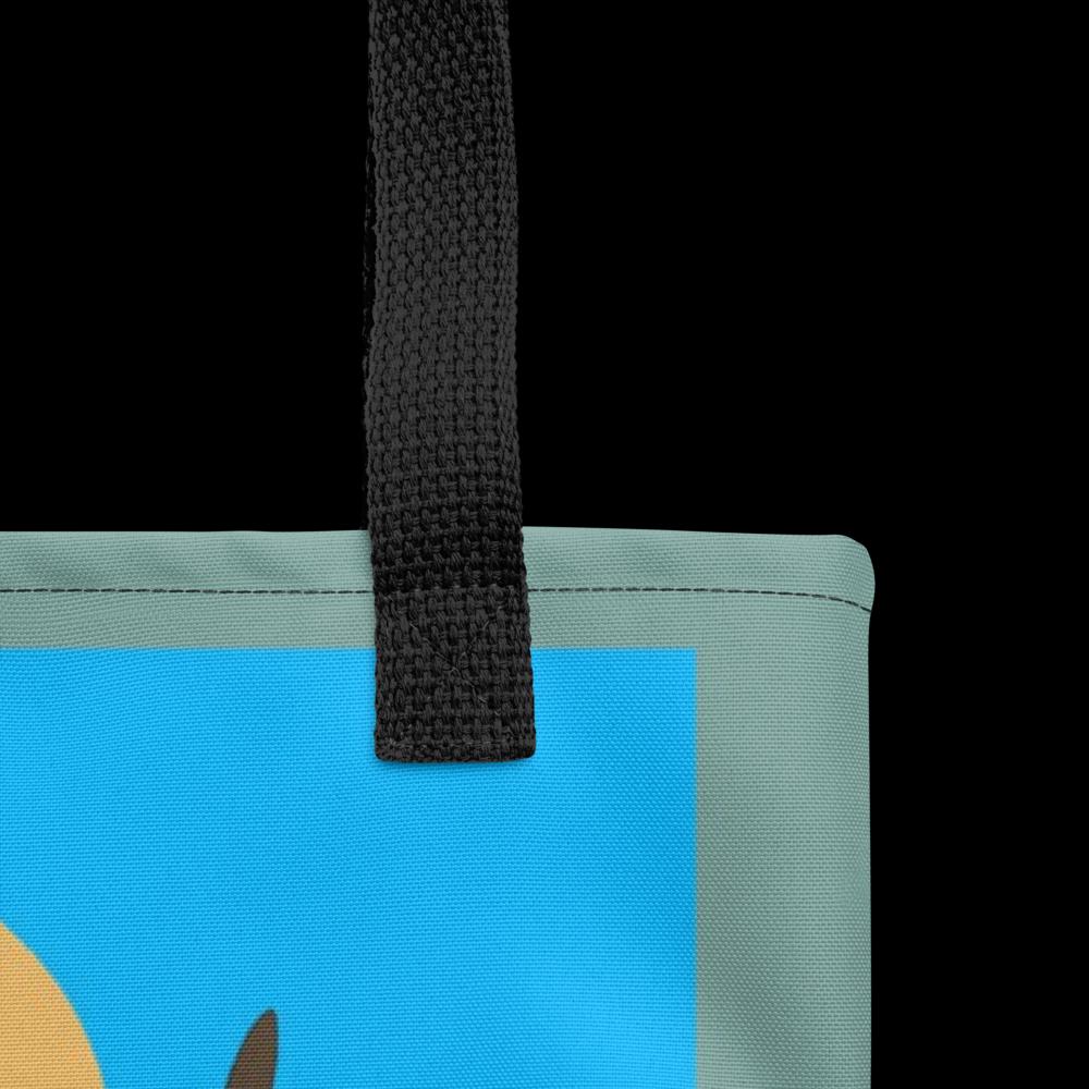 Eco-Friendly Boho Tote Bag – Reusable Blue & Green Shoulder Bag for Everyday Use