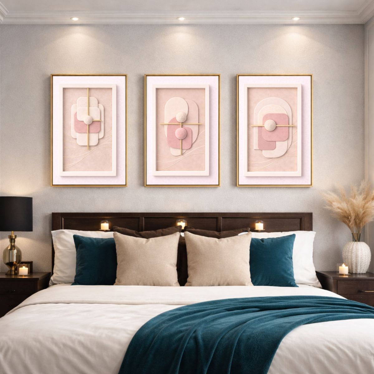 Luxury Sculptural Wall Art System – 40-Piece Architectural Abstract Print Collection for Homes, Hotels, Offices, Airbnb, Restaurants & More
