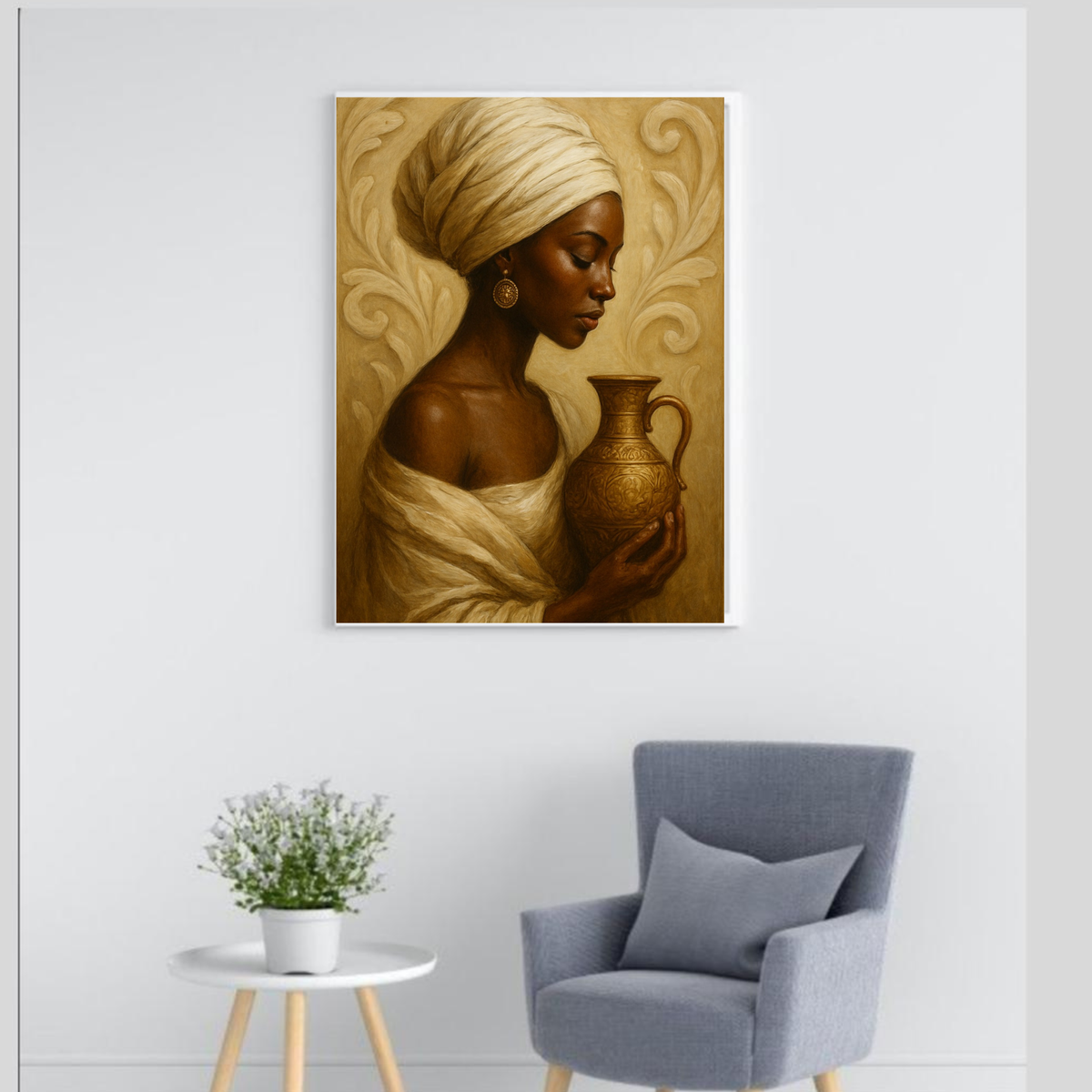 Afrocentric Minimalist Wall Art – Digital Print Poster